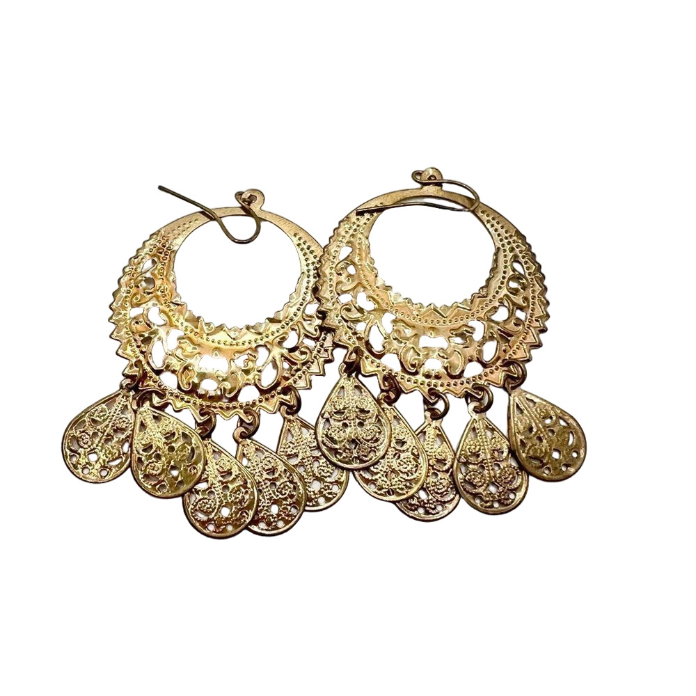 🍭6/$30 Gold dangle drop statement earrings